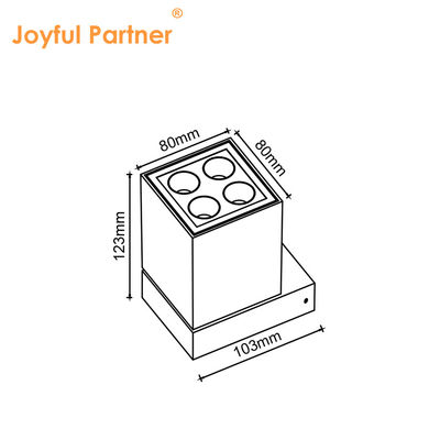 आउटडोर इंडोर वॉल एलईडी लाइट स्क्वायर 8W डीसी 24v गर्म सफेद एसएमडी एलईडी कास्टिंग एल्यूमीनियम आवास बहुक्रिया बीम कोण