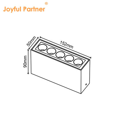 गहरी विरोधी चकाचौंध छत लाइन रोशनी IP65 जलरोधक एल्यूमीनियम आवास ऊपर नीचे दीवार प्रकाश सतह घुड़सवार सजावट दीवार दीपक