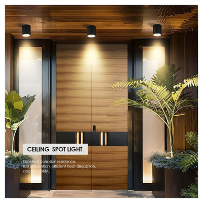 सीई IP65 छत प्रकाश सतह घुड़सवार नीचे प्रकाश जलरोधक स्पॉट प्रकाश Cree Cob LED With Round Design