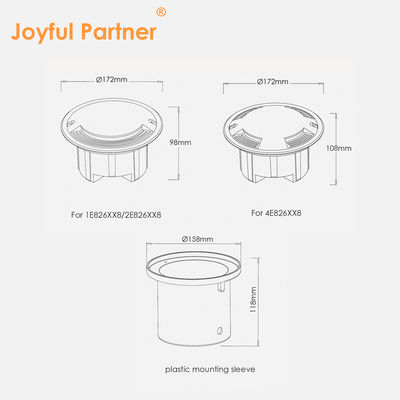 भूमिगत में दफन अपलाइट कार ड्राइव ओवर टाइप 8W 15W 20W भूमिगत के लिए साइड इमिटिंग