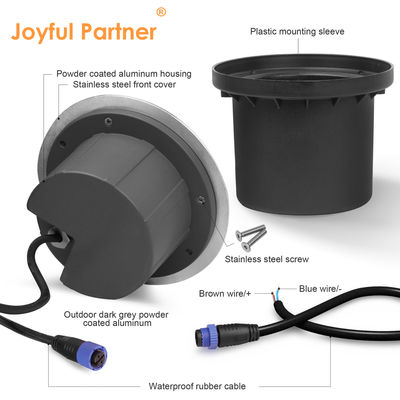 भूमिगत में दफन अपलाइट कार ड्राइव ओवर टाइप 8W 15W 20W भूमिगत के लिए साइड इमिटिंग