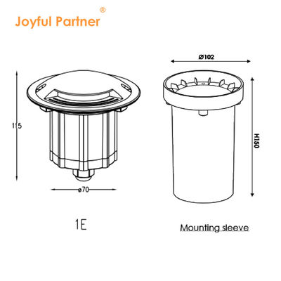 लैंडस्केप इनग्राउंड लाइट क्री सीओबी एलईडी 3000k एक दो चार साइड व्यू ड्राइववे लाइट एसएस 316 फ्रंट कवर आईपी 67