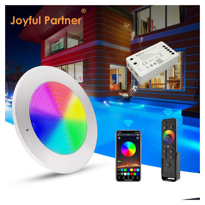18W 316SS अंडरवाटर वॉल माउंट एलईडी पूल लाइट 230MM DC12V 252pcs SMD2835 गर्म सफेद निरंतर वोल्टेज