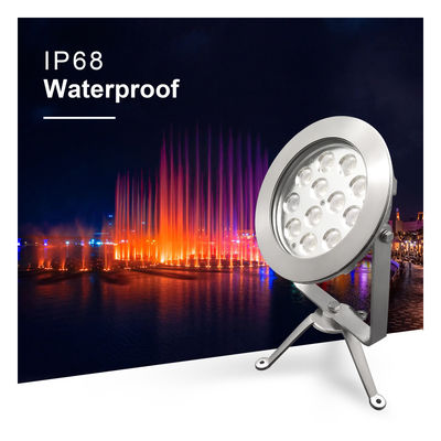 IP68 आउटडोर एलईडी स्पॉट लाइट स्टेनलेस स्टील DMX512 RGBW 12w पानी के नीचे उपयोग के लिए समर्थन DMX नियंत्रक