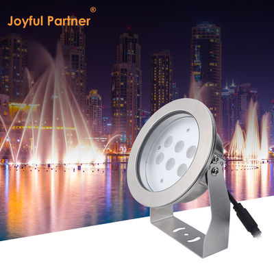 IP68 जलरोधक पानी के नीचे स्पॉटलाइट 316L स्टेनलेस स्टील DMX512 RGB / RGBW 4in1 एलईडी DC12V/24V