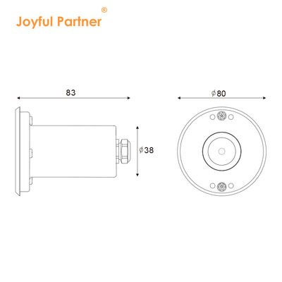एलईडी मिनी वाटरप्रूफ धंसा हुआ मार्कर 1W 12V DC 8° संकीर्ण बीम कोण IP68 आउटडोर लाइटिंग