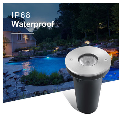 3W RGB3in1 एलईडी IP68 स्टेनलेस स्टील पूल लाइट्स 316 DC24V 12V असममित लेंस के साथ एकल रंग
