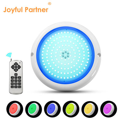 तालाब स्विमिंग पूल लाइट IP68 रंग बदलना AC12v राल से भरा हुआ फ्लैट आरजीबी सतह 180 मिमी व्यास पर लगाया गया