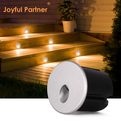 2W एलईडी रिसेस्ड लाइट DC24V स्टेप लाइट्स वार्म व्हाइट IP65 वाटरप्रूफ वॉल लाइट सीढ़ी प्लास्टिक माउंट के साथ