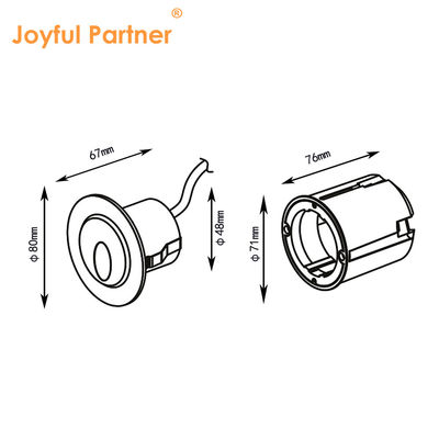1W एल्यूमीनियम आवास आउटडोर दीवार एलईडी रोशनी हॉलवे एलईडी सीढ़ी कदम प्रकाश IP65 जलरोधक के साथ