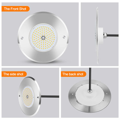 PAR56 एलईडी पूल लाइट DIA160MM*32MM 10W AC12V 316 स्टेनलेस स्टील सामग्री अंतर्निहित निरंतर धारा चालक