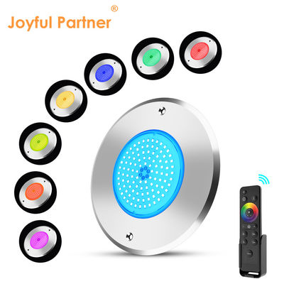 आरजीबी नियंत्रक के साथ एलईडी इनग्राउंड पूल लाइट DIA160MM*32MM AC12V 316 स्टेनलेस स्टील