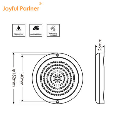 Par56 आउटडोर स्विमिंग पूल राल भरा हुआ SMD 2835 135PCS AC12V RGBW 10w उच्च ग्रेड स्टील