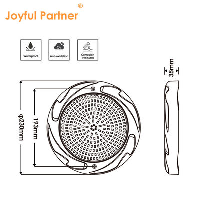 35W एलईडी स्विमिंग पूल लाइटिंग कंक्रीट पूल के लिए SPA 230*35mm ABS सामग्री AC12V RGB RGBW