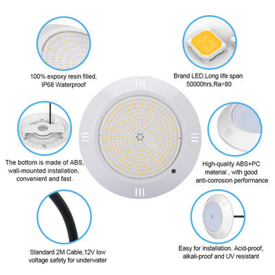 25W पानी के नीचे उच्च गुणवत्ता वाले राल से भरा 12V IP68 गर्म सफेद 35W स्विमिंग पूल स्विमिंग पूल के लिए प्रकाश व्यवस्था