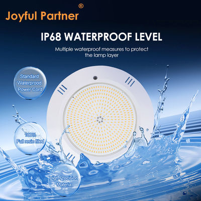 इपॉक्सी राल से भरा पानी के नीचे पूल लाइट दीवार घुड़सवार ABS आवास IP68 AC12V 18W डाय 260mm