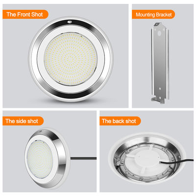 अंडरवाटर स्विमिंग पूल लाइट AC12V स्टेनलेस स्टील रंग बदलने वाली दीवार घुड़सवार RGB ø280*35mm