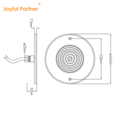 राल से भरा पूल लाइट रिफ्लेक्टर 160mm DC12V 10W पूरी तरह से प्लास्टिक SMD2835 108pcs RGBW रंग निरंतर वोल्टेज