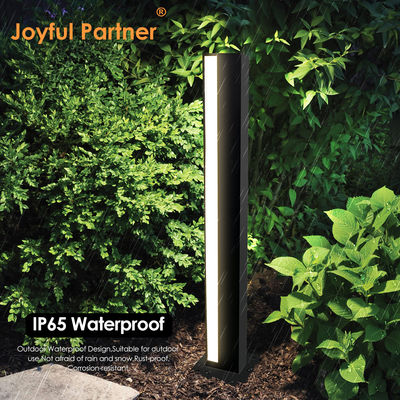 आउटडोर एलईडी बोलार्ड लाइट स्क्वायर एल्यूमीनियम पाउडर कोटिंग CREE एलईडी AC100-265V L110 * W110 * H900mm IP65 रेटिंग लॉन उपयोग के लिए