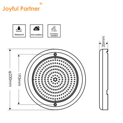 एसएमडी एलईडी स्पा लाइट्स पार56 स्टेनलेस स्टील IP68 वाटरप्रूफ AC12V सतह पर लगे