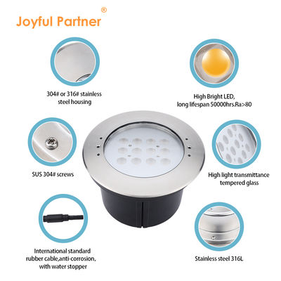 स्विमिंग पूल अंडरवाटर लाइट 20W IP68 316 स्टेनलेस स्टील DMX नियंत्रण के साथ
