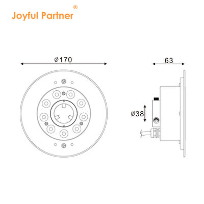 एलईडी वाटर जेट फव्वारा रोशनी आउटडोर जलरोधक स्टेनलेस स्टील आरजीबी डीएमएक्स गोल अंगूठी