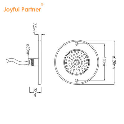 पानी के नीचे एलईडी स्विमिंग पूल रोशनी IP68 जलरोधक आरजीबी रिमोट कंट्रोल ABS सामग्री अल्ट्रा पतला प्रकार