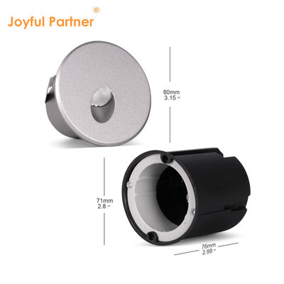 सीढ़ियों के लिए प्लास्टिक माउंटिंग स्लीव के साथ कस्टमाइज़ recessed स्टेप लाइट्स AC220V डाई-कास्टिंग एल्यूमिनियम बॉडी