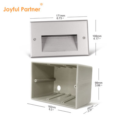 नया रेक्टेंगल 3W SMD LED स्टेप लाइट्स 170*106mm AC100-240V IK10 आउटडोर व्हाइट कलर