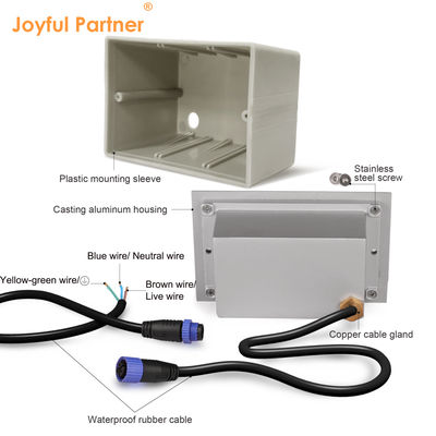 नया रेक्टेंगल 3W SMD LED स्टेप लाइट्स 170*106mm AC100-240V IK10 आउटडोर व्हाइट कलर