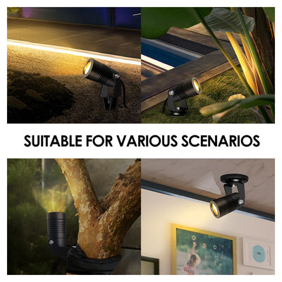 खुशहाल पार्टनर के नेतृत्व में गार्डन स्पॉटलाइट आउटडोर 6W COB DC12V/DC24V 3000K वार्म व्हाइट वॉकवे गार्डन पथ के लिए