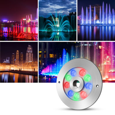 Dryland  Fountain Light DMX 512 24VDC 9W 18W  RGB color  IP68 water jet For Project