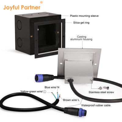 उच्च वोल्टेज एलईडी घुमावदार कदम रोशनी IP65 पनरोक बाहरी दीवार रोशनी