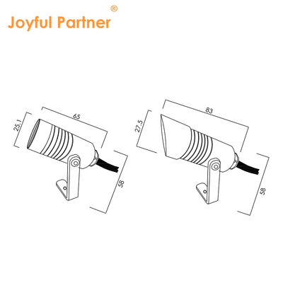 आउटडोर लैंडस्केप वॉल वाशर लाइट 1W IP65 DC24V गर्म सफेद उद्यान प्रकाश व्यवस्था पेड़ों के लिए दीवारें