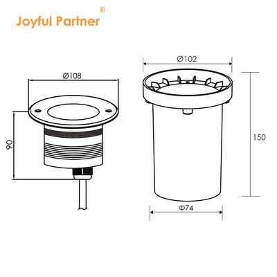 भूमिगत सीओबी आउटडोर एलईडी गार्डन लाइट्स 3W 6W 9W में भूमि फुटपाथ रोशनी