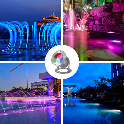 अंडरवाटर एलईडी लाइट्स 3x3W RGB 3in1 स्टेनलेस स्टील 316SS IP68 12V-24V लो वोल्टेज स्पॉटलाइट लैंडस्केप एप्लीकेशन के लिए
