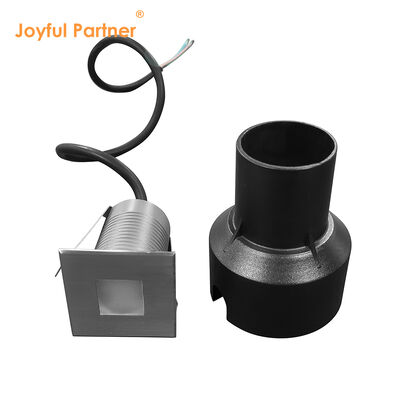 3W एलईडी स्क्वायर रिसेस्ड इनग्राउंड लाइट 304 या 316 स्टेनलेस स्टील आकार 45 * 45 मिमी एल्यूमीनियम आवास