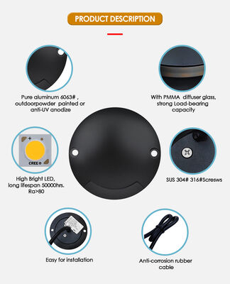 साइड व्यू एलईडी स्टेप लाइट IP67 1W 2W एल्यूमीनियम सामग्री शरीर एक तरफा दो तरफा DC24V गर्म सफेद