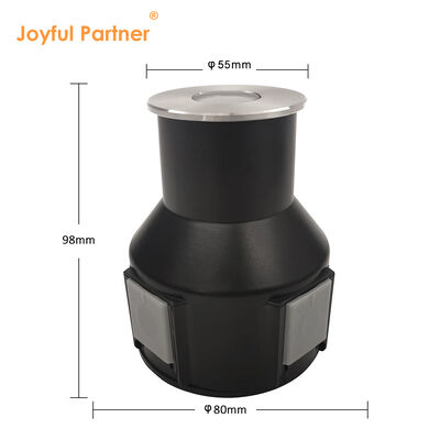 एलईडी अपलाइट 1W 2W स्टेनलेस स्टील 316 फ्रंट कवर 100-240VAC DIA 55MM प्लास्टिक बैक बॉक्स के साथ