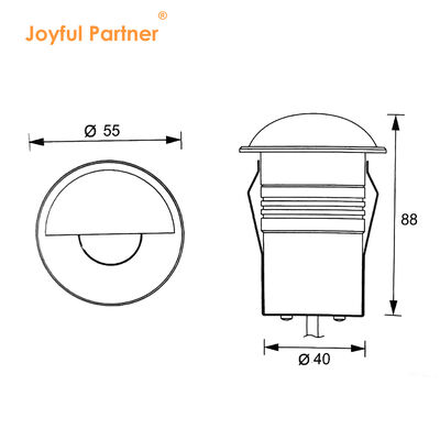 इनग्राउंड अपलाइट लाइट IP67 CE वाटरप्रूफ 316 स्टेनलेस स्टील ट्रिम DC 24V गार्डन यार्ड के लिए