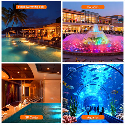 AC12V प्लास्टिक स्विमिंग पूल लाइट 6W रेज़िन भरा हुआ 100% IP68 पानी के नीचे उपयोग के लिए