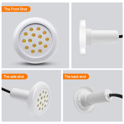 पूल पूल लैंप आरजीबी आईपी68 जलरोधक पूरी तरह से चिपका हुआ 12 वी 25 डब्ल्यू एंटी सीपगेज टेक्नोलॉजी पीसी सामग्री