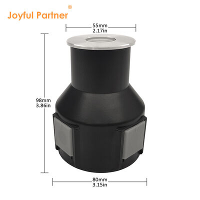 आउटडोर दफन इनग्राउंड लाइट्स DC24V इनबिल्ट ड्राइवर DIA55MM 3W 3000K IP67 गार्डन पथवे एप्लिकेशन के लिए