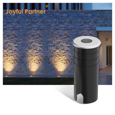 एलईडी अपलाइट 316 स्टेनलेस स्टील कवर एल्यूमिनियम लैंप बॉडी टेम्पर्ड ग्लास IP67 1W गर्म सफेद 3000K