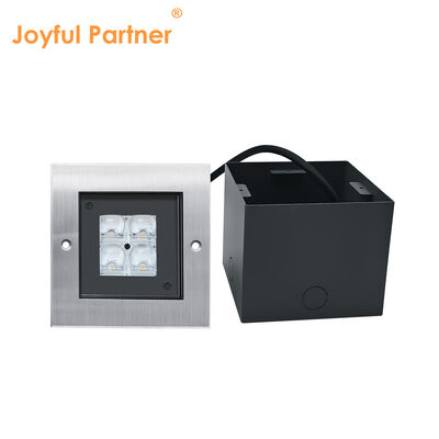 आउटडोर स्क्वायर इनग्राउंड लाइट 24V 8W 3000K वार्म व्हाइट डाई-कास्ट एल्यूमीनियम बॉडी IK रेटिंग 09