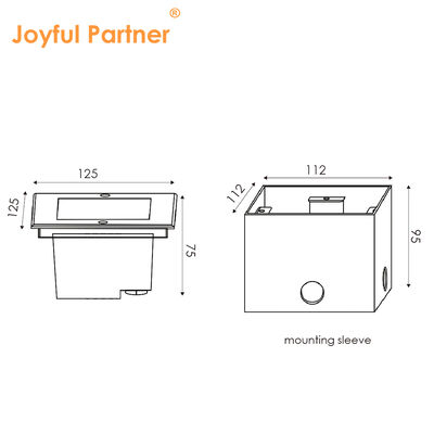 आउटडोर स्क्वायर इनग्राउंड लाइट 24V 8W 3000K वार्म व्हाइट डाई-कास्ट एल्यूमीनियम बॉडी IK रेटिंग 09