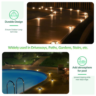 साइड इमिटिंग इनग्राउंड लाइट स्टेनलेस स्टील कवर 10W ओएसआरएएम एसएमडी डीआईए 172 एमएम एबीएस माउटिंग आस्तीन के साथ