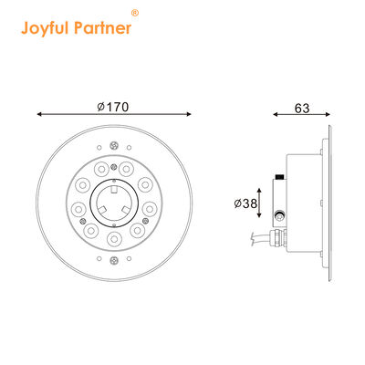 एलईडी फाउंटेन लाइट आईपी68 वाटरप्रूफ डीसी12वी 9W 18W स्पा पोंड के लिए कस्टमाइज्ड आरजीबीडब्ल्यू