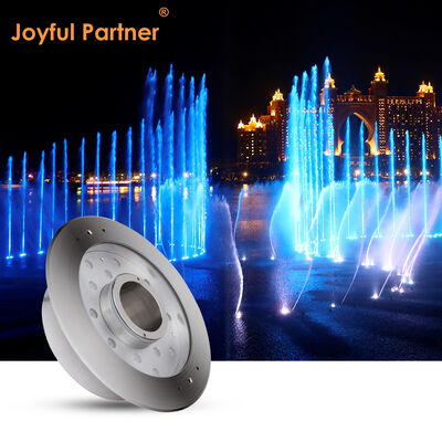 एलईडी फव्वारा नोजल लाइट DC12V/24V IP68 आरजीबी DMX DIA250mm वाटर जेट लैंडस्केप डिममेबल