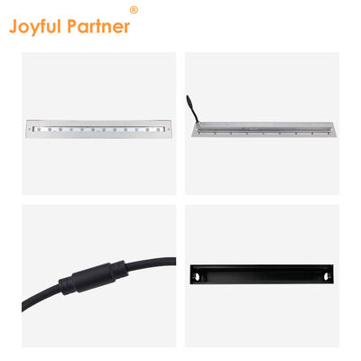 पानी के नीचे रैखिक प्रकाश DC12V 316 स्टेनलेस स्टील DMX 512 RGB 12W 24W 628MM लंबाई के लिए झरना